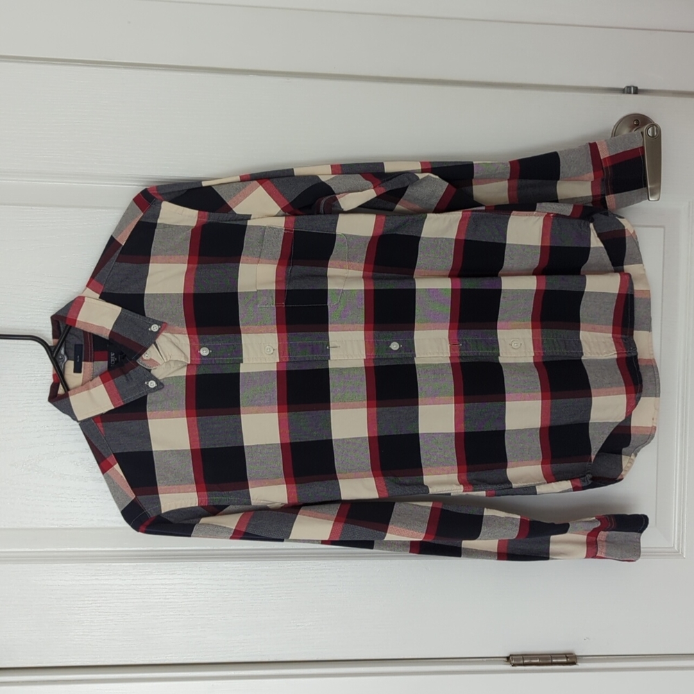 J. Crew Plaid Oxford Long Sleeve Shirt